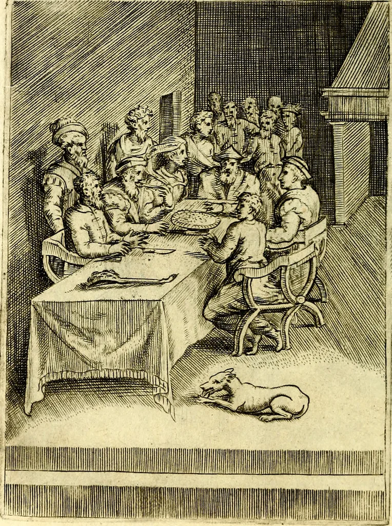 An illustration from Achillis Bocchii Bonon. Symbolicarvm qvaestionvm, de vniverso genere, quas serio ludebat, libri qvinqve, 1574, leaf 295