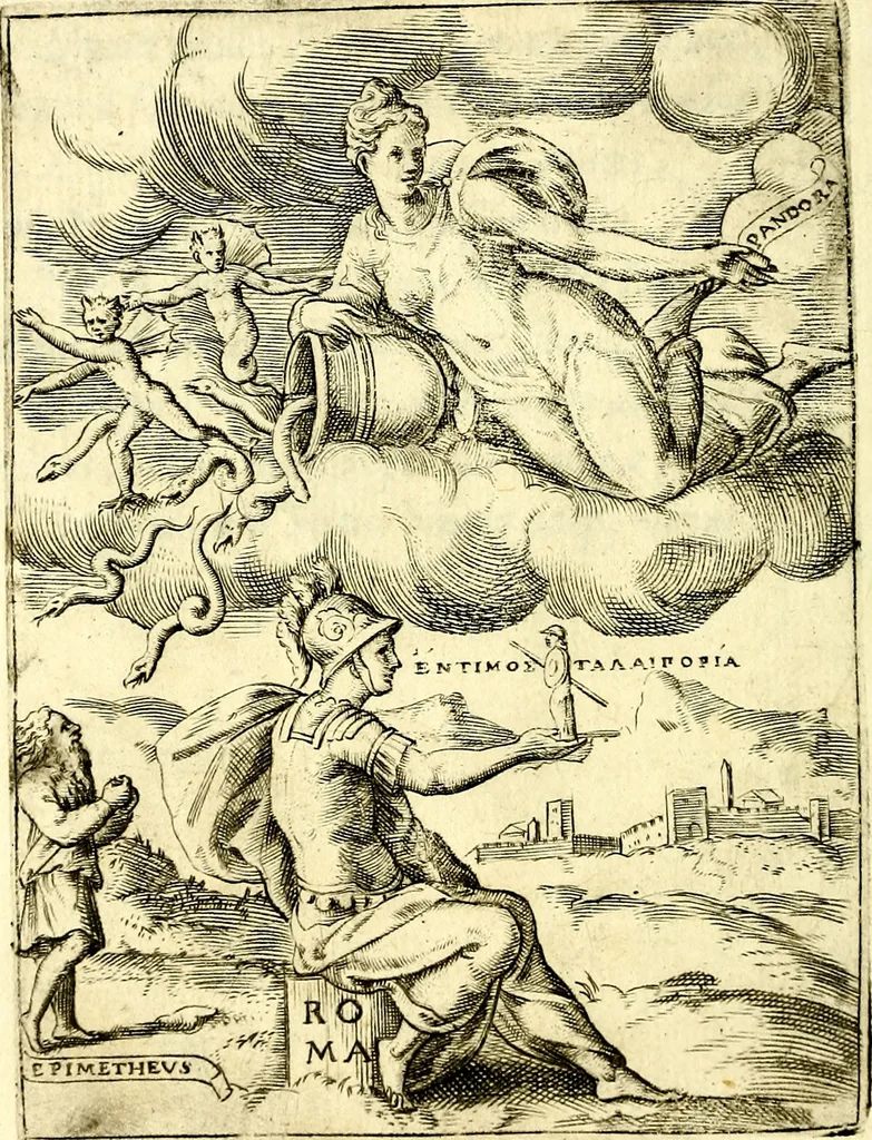 An illustration from Achillis Bocchii Bonon. Symbolicarvm qvaestionvm, de vniverso genere, quas serio ludebat, libri qvinqve, 1574, leaf 309
