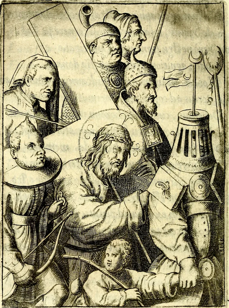 An illustration from Achillis Bocchii Bonon. Symbolicarvm qvaestionvm, de vniverso genere, quas serio ludebat, libri qvinqve, 1574, leaf 325