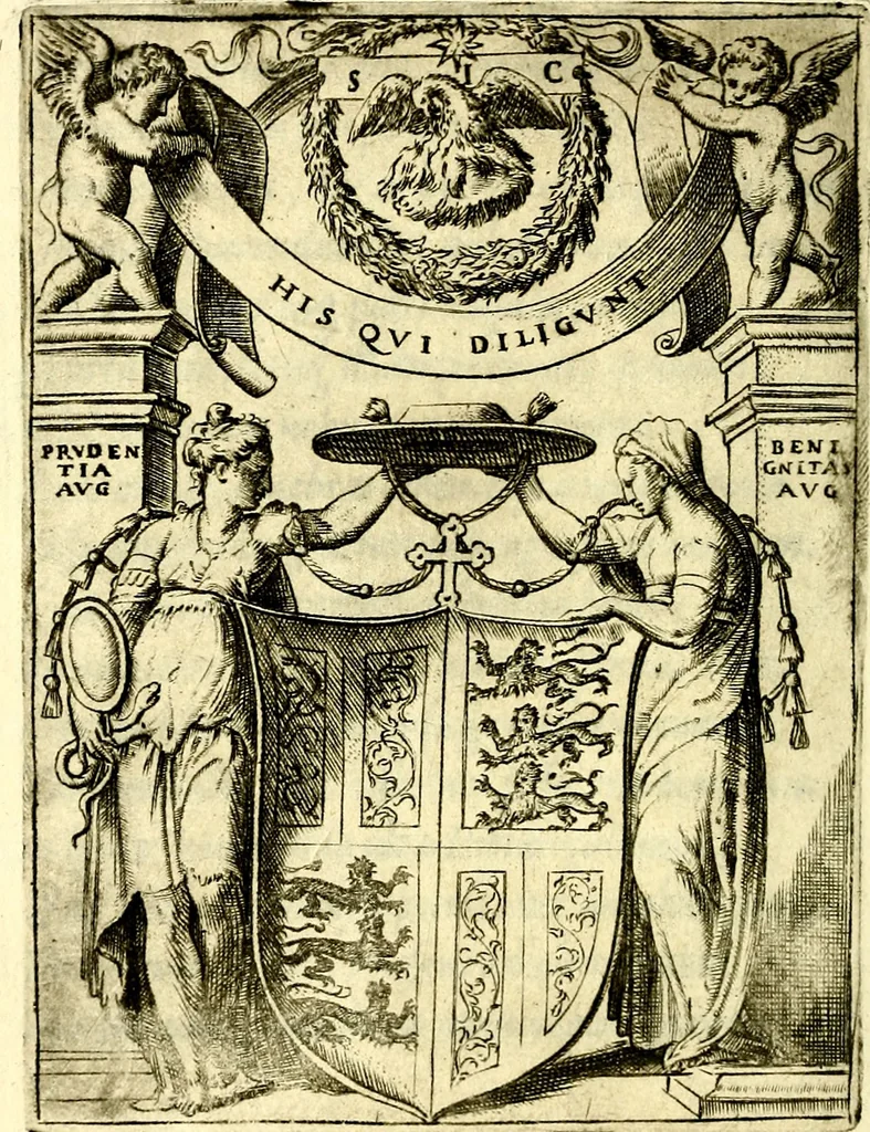 An illustration from Achillis Bocchii Bonon. Symbolicarvm qvaestionvm, de vniverso genere, quas serio ludebat, libri qvinqve, 1574, leaf 337
