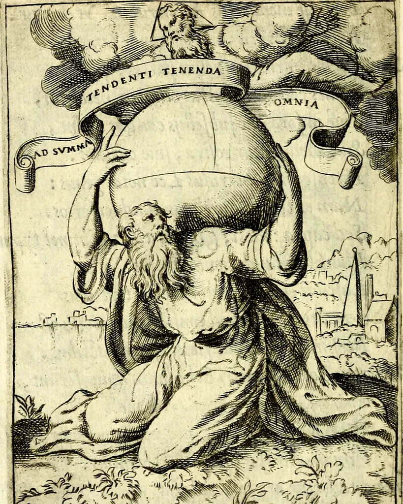 An illustration from Achillis Bocchii Bonon. Symbolicarvm qvaestionvm, de vniverso genere, quas serio ludebat, libri qvinqve, 1574, leaf 361