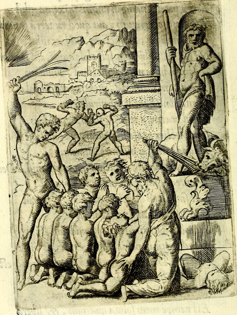 An illustration from Achillis Bocchii Bonon. Symbolicarvm qvaestionvm, de vniverso genere, quas serio ludebat, libri qvinqve, 1574, leaf 371