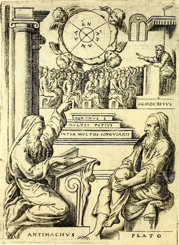 An illustration from Achillis Bocchii Bonon. Symbolicarvm qvaestionvm, de vniverso genere, quas serio ludebat, libri qvinqve, 1574, leaf 383
