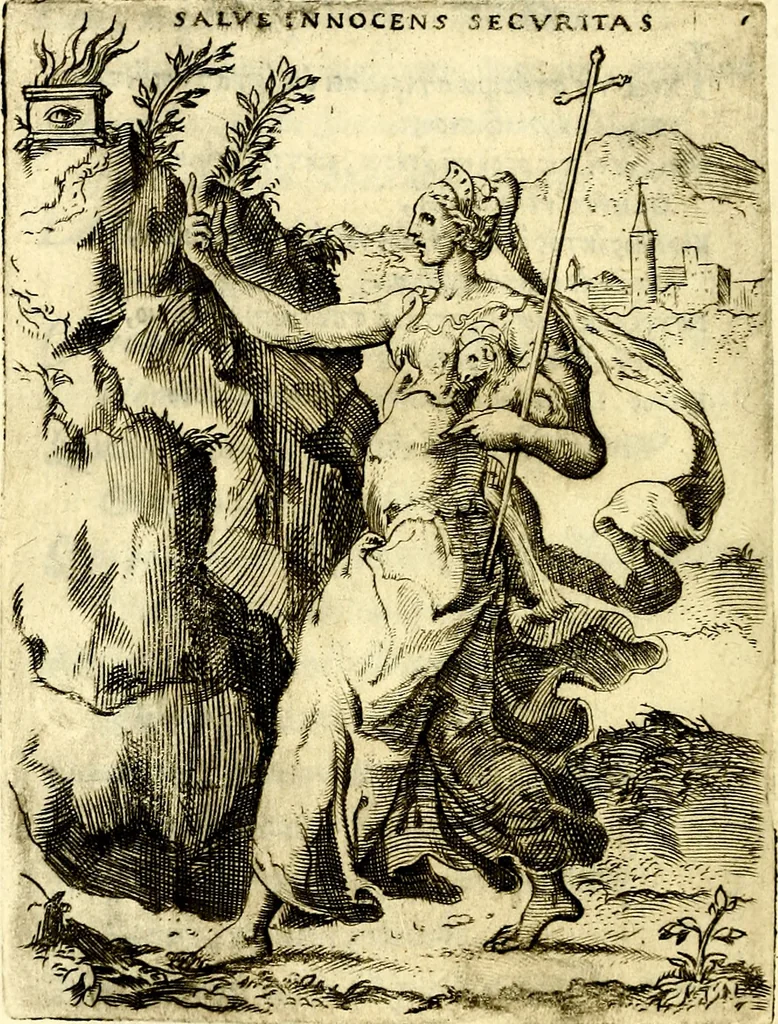 An illustration from Achillis Bocchii Bonon. Symbolicarvm qvaestionvm, de vniverso genere, quas serio ludebat, libri qvinqve, 1574, leaf 397
