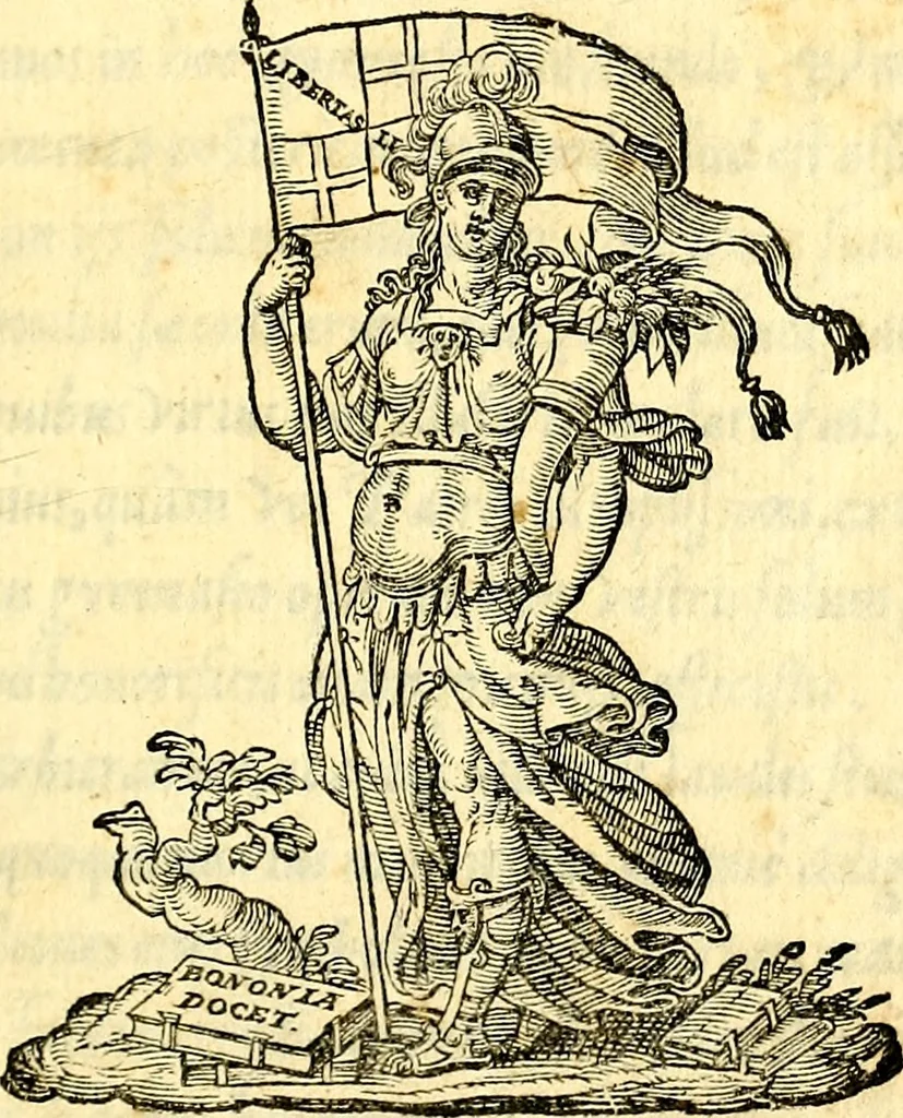 An illustration from Achillis Bocchii Bonon. Symbolicarvm qvaestionvm, de vniverso genere, quas serio ludebat, libri qvinqve, 1574, leaf 4