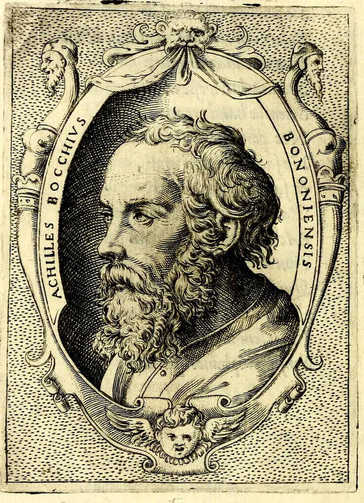An illustration from Achillis Bocchii Bonon. Symbolicarvm qvaestionvm, de vniverso genere, quas serio ludebat, libri qvinqve, 1574, leaf 55