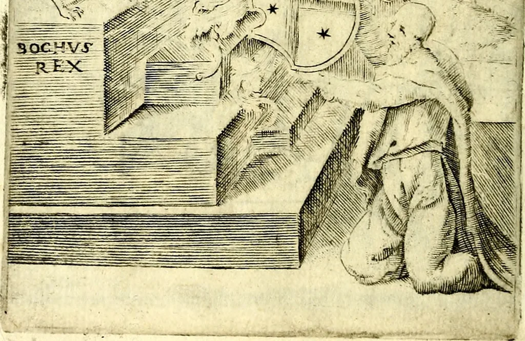An illustration from Achillis Bocchii Bonon. Symbolicarvm qvaestionvm, de vniverso genere, quas serio ludebat, libri qvinqve, 1574, leaf 63