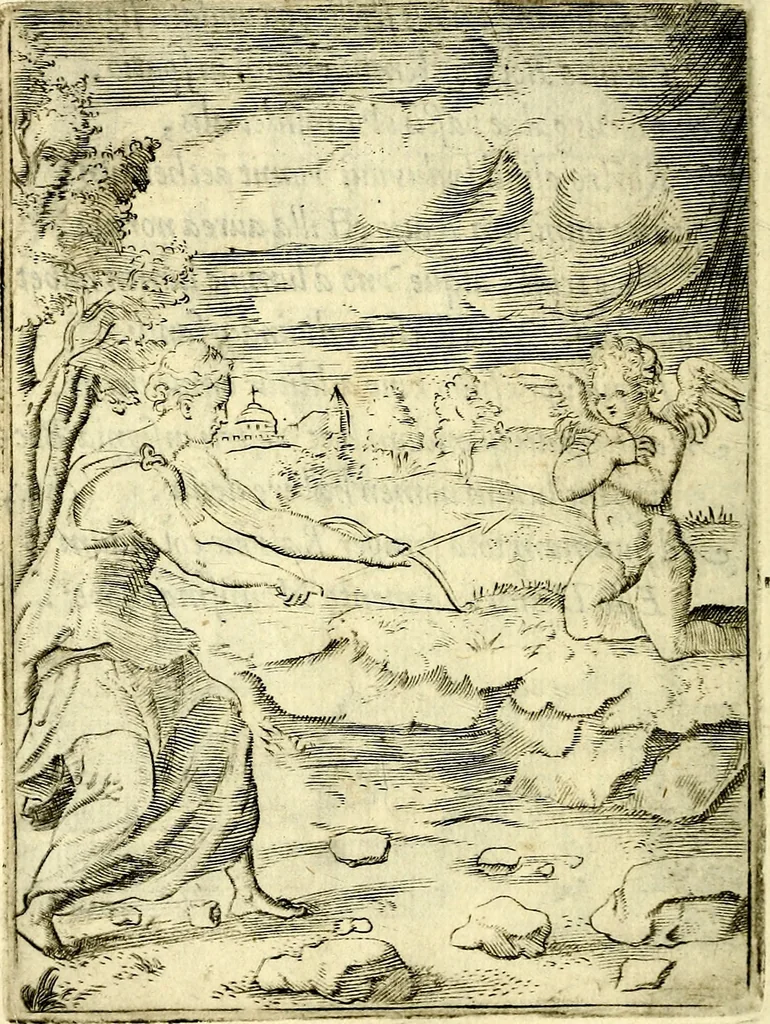 An illustration from Achillis Bocchii Bonon. Symbolicarvm qvaestionvm, de vniverso genere, quas serio ludebat, libri qvinqve, 1574, leaf 65