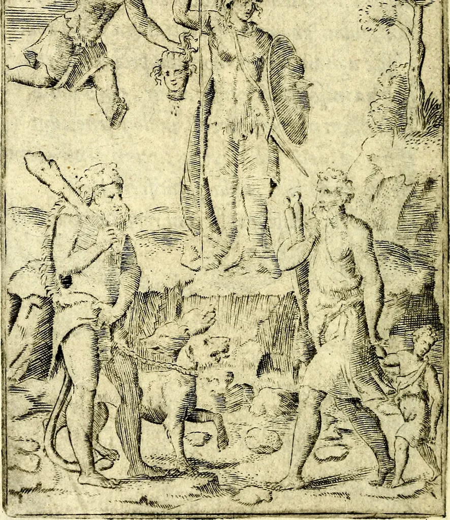 An illustration from Achillis Bocchii Bonon. Symbolicarvm qvaestionvm, de vniverso genere, quas serio ludebat, libri qvinqve, 1574, leaf 71