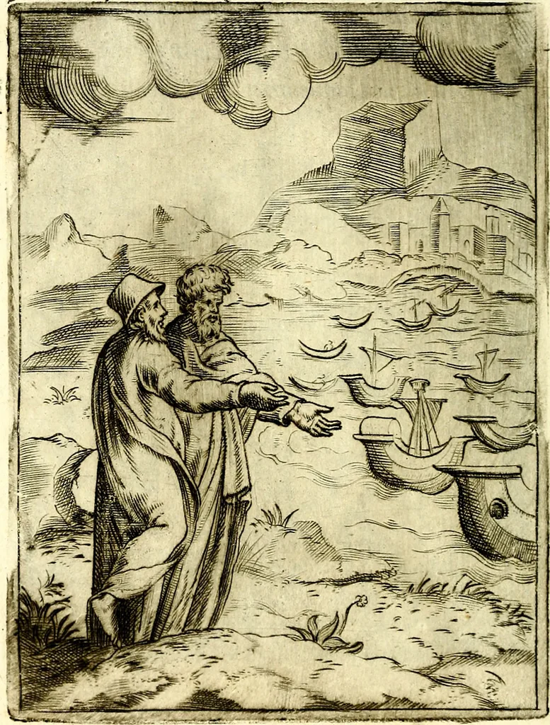 An illustration from Achillis Bocchii Bonon. Symbolicarvm qvaestionvm, de vniverso genere, quas serio ludebat, libri qvinqve, 1574, leaf 81