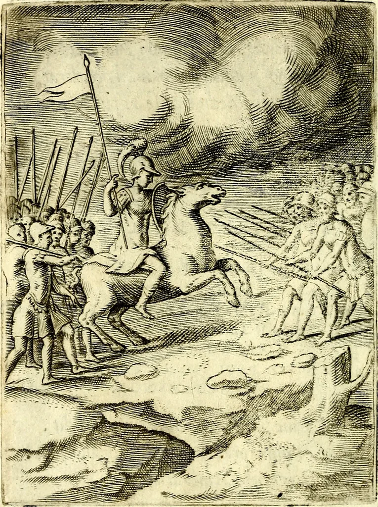 An illustration from Achillis Bocchii Bonon. Symbolicarvm qvaestionvm, de vniverso genere, quas serio ludebat, libri qvinqve, 1574, leaf 85
