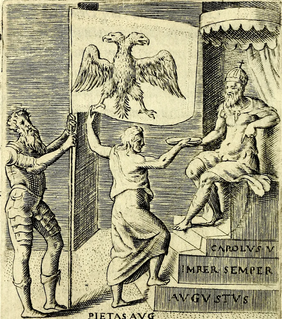 An illustration from Achillis Bocchii Bonon. Symbolicarvm qvaestionvm, de vniverso genere, quas serio ludebat, libri qvinqve, 1574, leaf 95