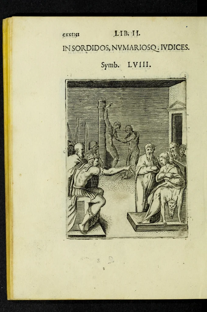 An illustration from Achillis Bocchii Bonon. Symbolicarvm qvaestionvm, de vniverso genere, quas serio ludebat, libri qvinqve, 1574, leaf 178