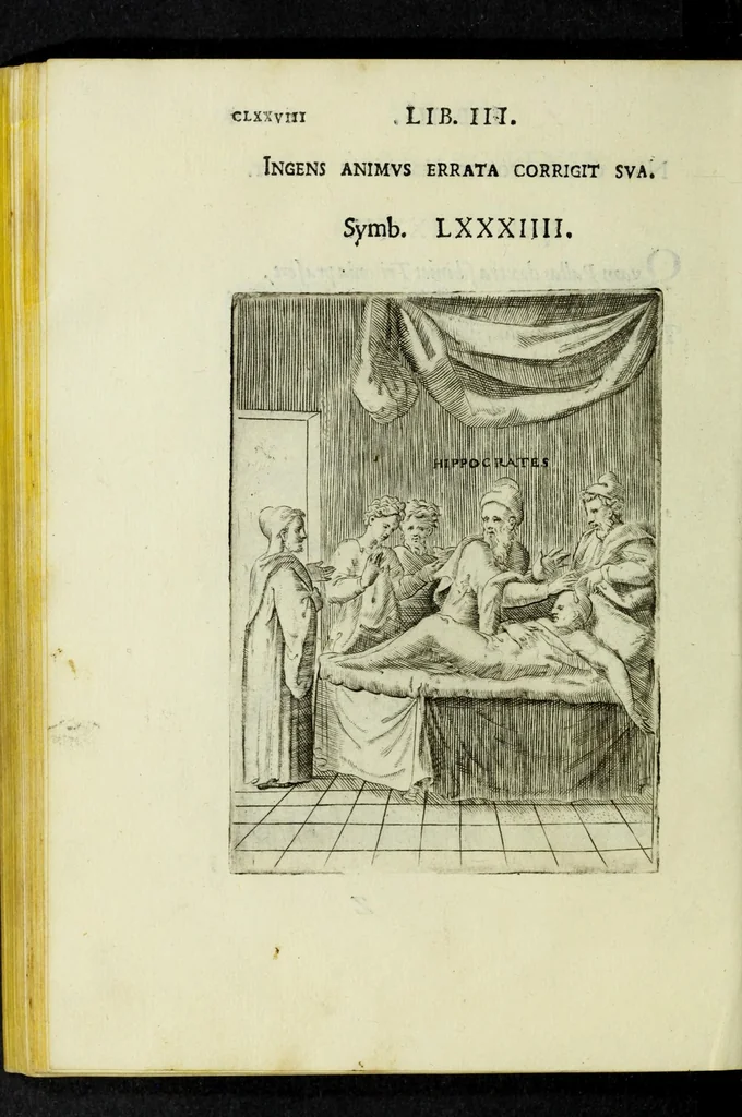 An illustration from Achillis Bocchii Bonon. Symbolicarvm qvaestionvm, de vniverso genere, quas serio ludebat, libri qvinqve, 1574, leaf 232