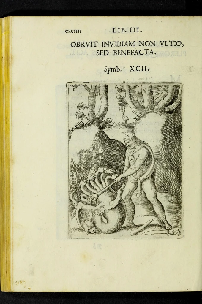 An illustration from Achillis Bocchii Bonon. Symbolicarvm qvaestionvm, de vniverso genere, quas serio ludebat, libri qvinqve, 1574, leaf 248
