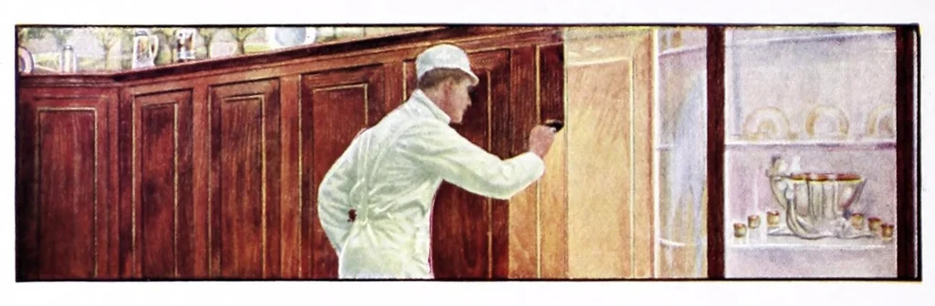 An illustration from Acme Quality painting guide book : a guide book of information for painters, decorators, architects, contractors and householders., 1916, leaf 26