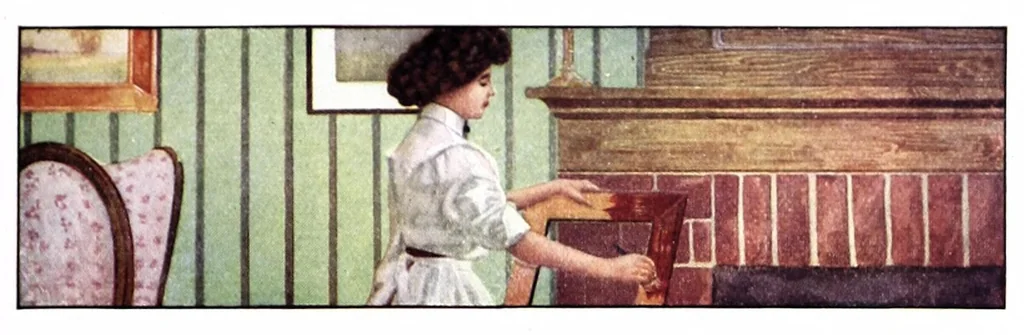 An illustration from Acme Quality painting guide book : a guide book of information for painters, decorators, architects, contractors and householders., 1916, leaf 51