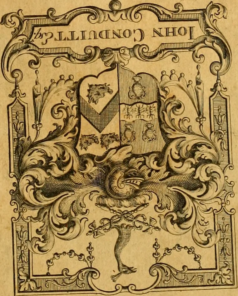 An illustration from [A collection of entrees : of declarations, barres, replications, reioinders, issues, verdits, judgements, executions, proces, continuances, essoines and diuers other matters : newly amended and much enlarged with many good presidents of latter time ... : and first an epistle, with certaine instructions necessary to be read for the redy finding of the matters in this booke], 1596, leaf 1418