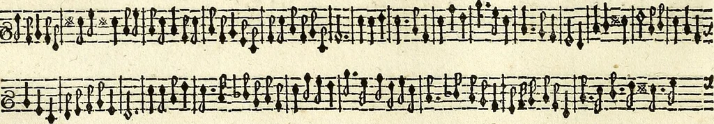 An illustration from [A composite music volume : containing Der Fluyten Lust-Hof, vol Psalmen, Paduanen, Allemanden, Couranten, Balletten, Airs, &c. konstigh en lieflik gefigureert, met veel veranderingen and 'T uitnemed kabinet, vol Pavanen, Almanden, Sarbanden, Couranten, Balletten, Intraden, Airs, &c. en de nieuwste voizen, om met 2 en 3 fioolen, of ander speel-tuigh te gebruiken], 1649, leaf 151