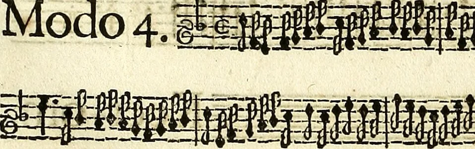 An illustration from [A composite music volume : containing Der Fluyten Lust-Hof, vol Psalmen, Paduanen, Allemanden, Couranten, Balletten, Airs, &c. konstigh en lieflik gefigureert, met veel veranderingen and 'T uitnemed kabinet, vol Pavanen, Almanden, Sarbanden, Couranten, Balletten, Intraden, Airs, &c. en de nieuwste voizen, om met 2 en 3 fioolen, of ander speel-tuigh te gebruiken], 1649, leaf 159
