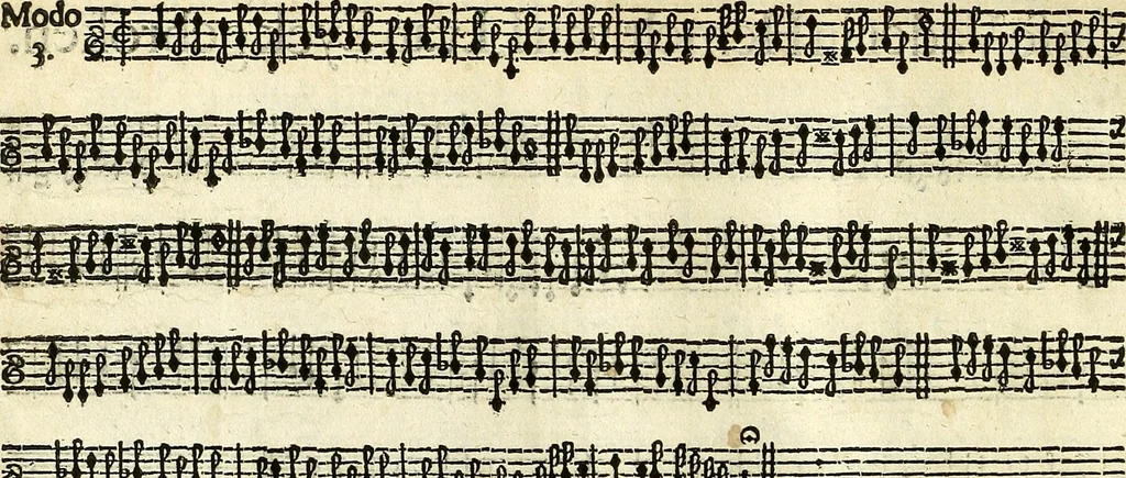 An illustration from [A composite music volume : containing Der Fluyten Lust-Hof, vol Psalmen, Paduanen, Allemanden, Couranten, Balletten, Airs, &c. konstigh en lieflik gefigureert, met veel veranderingen and 'T uitnemed kabinet, vol Pavanen, Almanden, Sarbanden, Couranten, Balletten, Intraden, Airs, &c. en de nieuwste voizen, om met 2 en 3 fioolen, of ander speel-tuigh te gebruiken], 1649, leaf 21