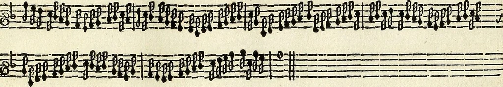 An illustration from [A composite music volume : containing Der Fluyten Lust-Hof, vol Psalmen, Paduanen, Allemanden, Couranten, Balletten, Airs, &c. konstigh en lieflik gefigureert, met veel veranderingen and 'T uitnemed kabinet, vol Pavanen, Almanden, Sarbanden, Couranten, Balletten, Intraden, Airs, &c. en de nieuwste voizen, om met 2 en 3 fioolen, of ander speel-tuigh te gebruiken], 1649, leaf 218