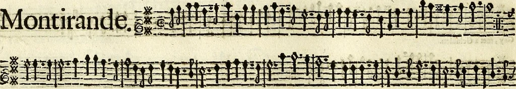 An illustration from [A composite music volume : containing Der Fluyten Lust-Hof, vol Psalmen, Paduanen, Allemanden, Couranten, Balletten, Airs, &c. konstigh en lieflik gefigureert, met veel veranderingen and 'T uitnemed kabinet, vol Pavanen, Almanden, Sarbanden, Couranten, Balletten, Intraden, Airs, &c. en de nieuwste voizen, om met 2 en 3 fioolen, of ander speel-tuigh te gebruiken], 1649, leaf 251