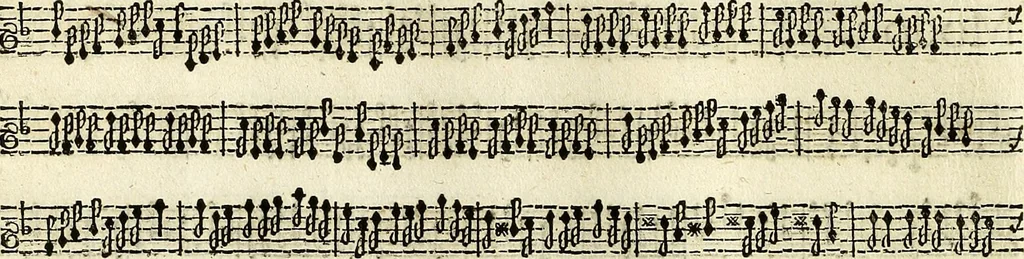 An illustration from [A composite music volume : containing Der Fluyten Lust-Hof, vol Psalmen, Paduanen, Allemanden, Couranten, Balletten, Airs, &c. konstigh en lieflik gefigureert, met veel veranderingen and 'T uitnemed kabinet, vol Pavanen, Almanden, Sarbanden, Couranten, Balletten, Intraden, Airs, &c. en de nieuwste voizen, om met 2 en 3 fioolen, of ander speel-tuigh te gebruiken], 1649, leaf 93
