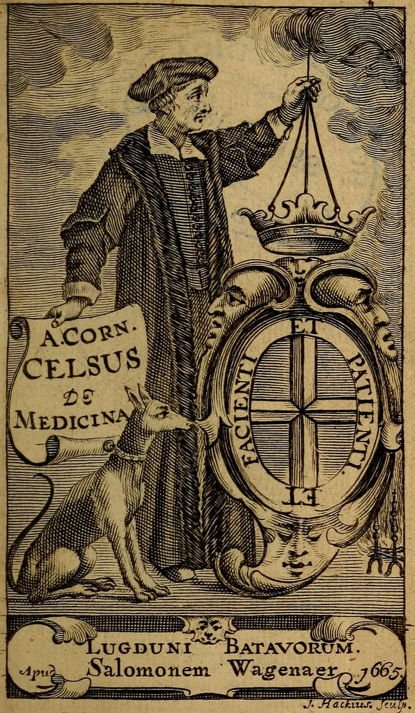An illustration from A. Corn. Celsi De medicina libri octo, 1665, leaf 4