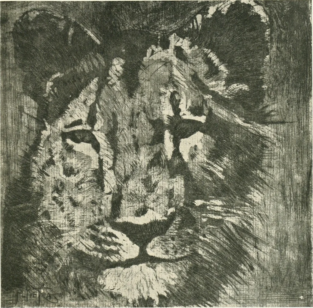 An illustration from Acquafortisti italiani; reccolta di acqueforti, acquetine, puntesecche, maniera nera, di 150 artisti. Acquafortistes italiens; recueil de eauxfortes, acqua-tintas, pointes-sèches, façon noire, de 150 artistes, 1922, leaf 114