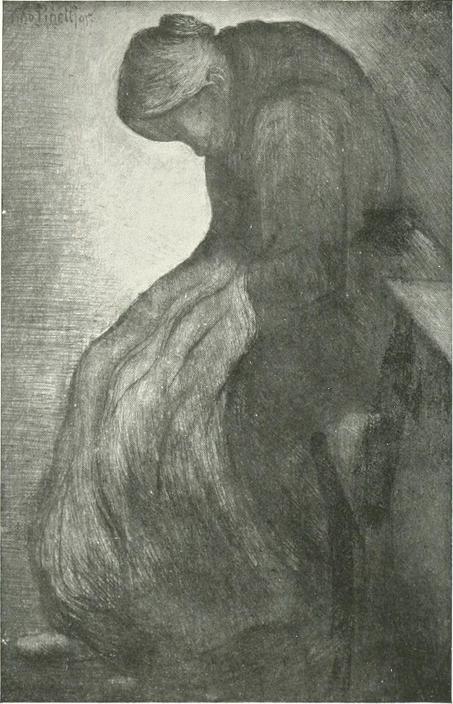 An illustration from Acquafortisti italiani; reccolta di acqueforti, acquetine, puntesecche, maniera nera, di 150 artisti. Acquafortistes italiens; recueil de eauxfortes, acqua-tintas, pointes-sèches, façon noire, de 150 artistes, 1922, leaf 130