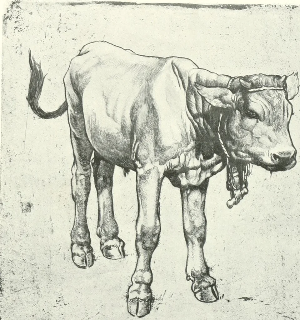 An illustration from Acquafortisti italiani; reccolta di acqueforti, acquetine, puntesecche, maniera nera, di 150 artisti. Acquafortistes italiens; recueil de eauxfortes, acqua-tintas, pointes-sèches, façon noire, de 150 artistes, 1922, leaf 158