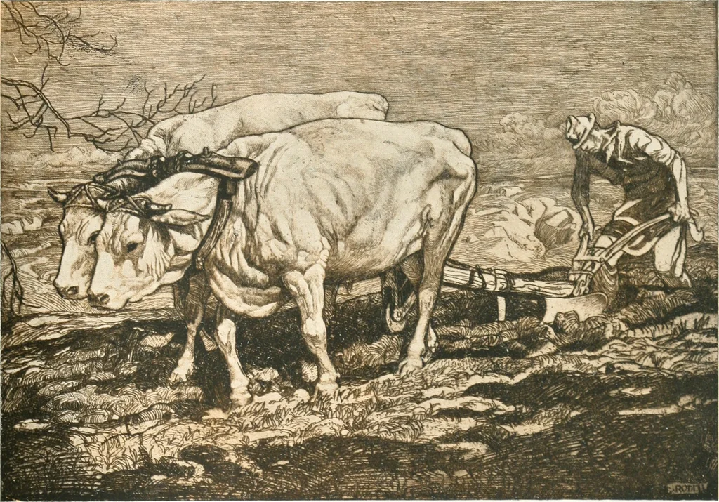 An illustration from Acquafortisti italiani; reccolta di acqueforti, acquetine, puntesecche, maniera nera, di 150 artisti. Acquafortistes italiens; recueil de eauxfortes, acqua-tintas, pointes-sèches, façon noire, de 150 artistes, 1922, leaf 164
