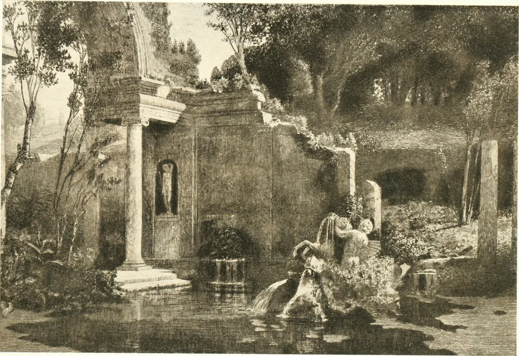 An illustration from Acquafortisti italiani; reccolta di acqueforti, acquetine, puntesecche, maniera nera, di 150 artisti. Acquafortistes italiens; recueil de eauxfortes, acqua-tintas, pointes-sèches, façon noire, de 150 artistes, 1922, leaf 176