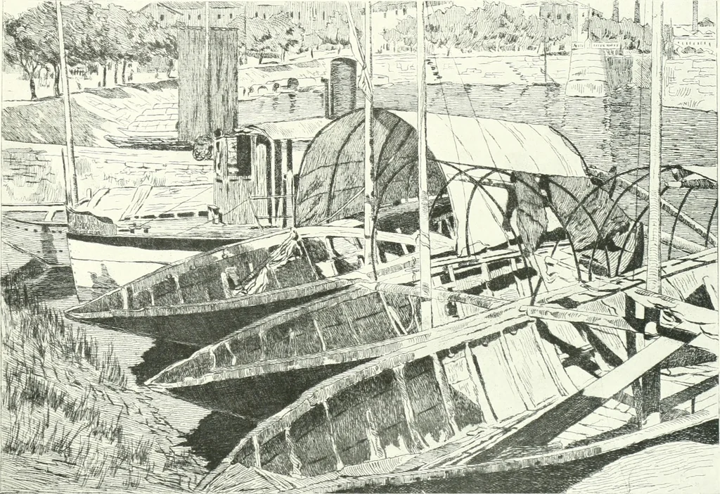An illustration from Acquafortisti italiani; reccolta di acqueforti, acquetine, puntesecche, maniera nera, di 150 artisti. Acquafortistes italiens; recueil de eauxfortes, acqua-tintas, pointes-sèches, façon noire, de 150 artistes, 1922, leaf 186