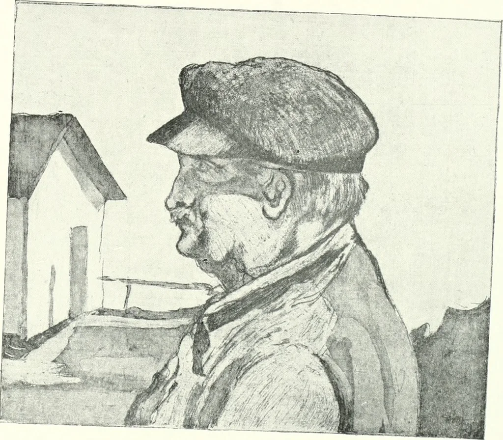 An illustration from Acquafortisti italiani; reccolta di acqueforti, acquetine, puntesecche, maniera nera, di 150 artisti. Acquafortistes italiens; recueil de eauxfortes, acqua-tintas, pointes-sèches, façon noire, de 150 artistes, 1922, leaf 282