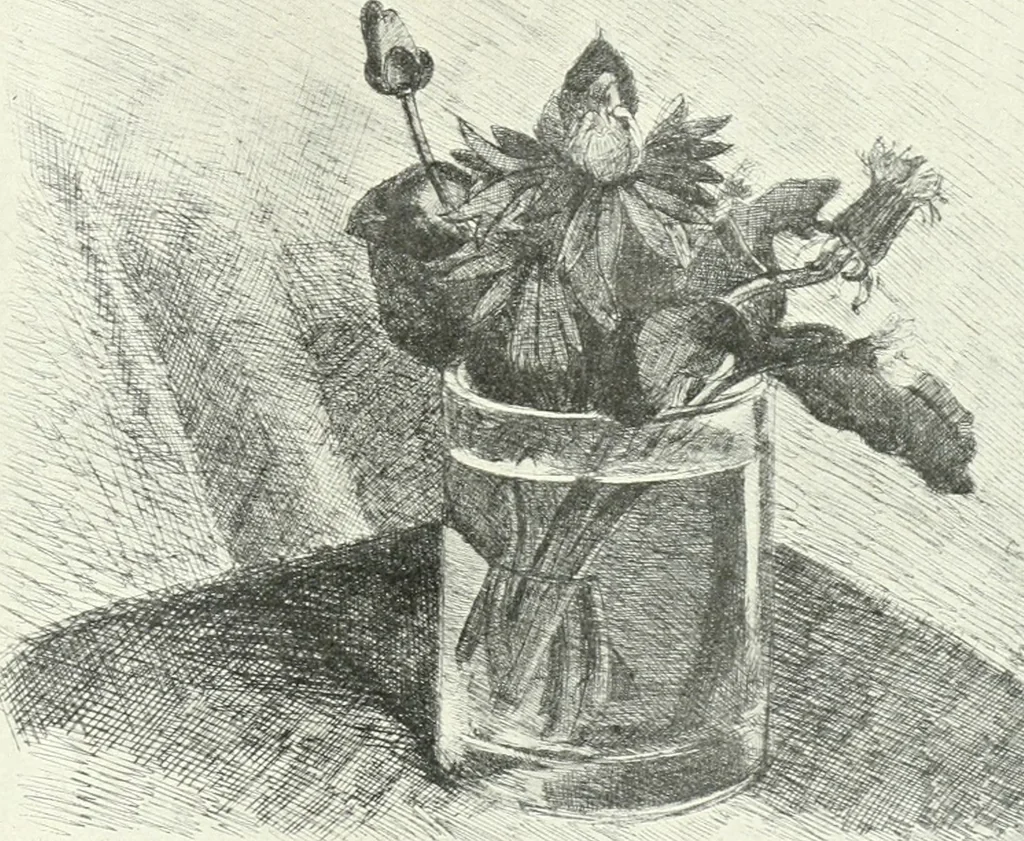 An illustration from Acquafortisti italiani; reccolta di acqueforti, acquetine, puntesecche, maniera nera, di 150 artisti. Acquafortistes italiens; recueil de eauxfortes, acqua-tintas, pointes-sèches, façon noire, de 150 artistes, 1922, leaf 296