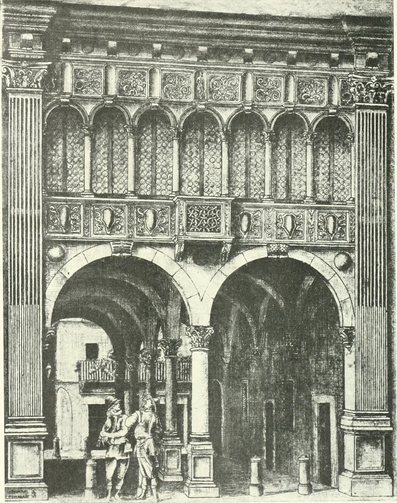 An illustration from Acquafortisti italiani; reccolta di acqueforti, acquetine, puntesecche, maniera nera, di 150 artisti. Acquafortistes italiens; recueil de eauxfortes, acqua-tintas, pointes-sèches, façon noire, de 150 artistes, 1922, leaf 304