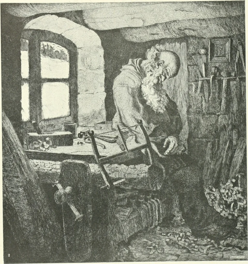 An illustration from Acquafortisti italiani; reccolta di acqueforti, acquetine, puntesecche, maniera nera, di 150 artisti. Acquafortistes italiens; recueil de eauxfortes, acqua-tintas, pointes-sèches, façon noire, de 150 artistes, 1922, leaf 306