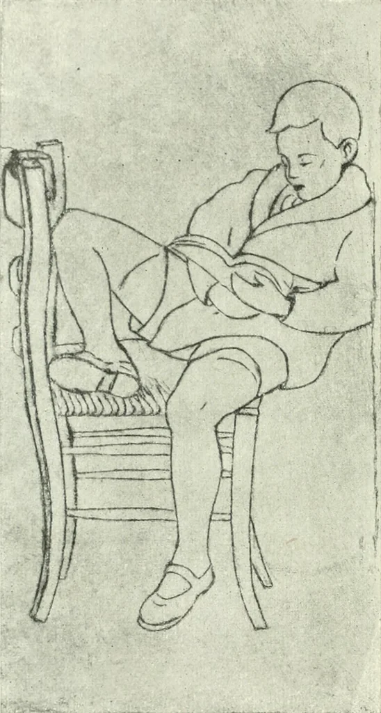 An illustration from Acquafortisti italiani; reccolta di acqueforti, acquetine, puntesecche, maniera nera, di 150 artisti. Acquafortistes italiens; recueil de eauxfortes, acqua-tintas, pointes-sèches, façon noire, de 150 artistes, 1922, leaf 321