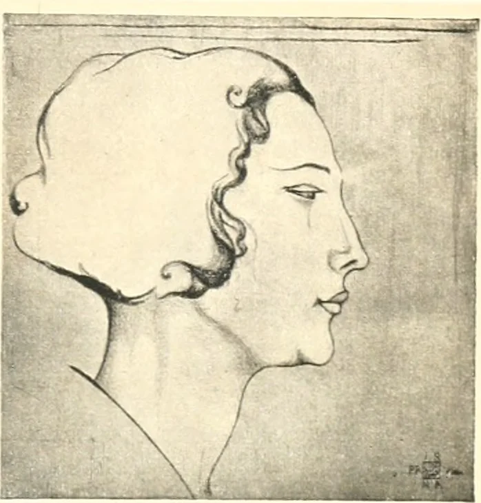 An illustration from Acquafortisti italiani; reccolta di acqueforti, acquetine, puntesecche, maniera nera, di 150 artisti. Acquafortistes italiens; recueil de eauxfortes, acqua-tintas, pointes-sèches, façon noire, de 150 artistes, 1922, leaf 6