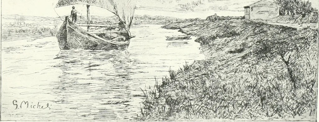 An illustration from Acquafortisti italiani; reccolta di acqueforti, acquetine, puntesecche, maniera nera, di 150 artisti. Acquafortistes italiens; recueil de eauxfortes, acqua-tintas, pointes-sèches, façon noire, de 150 artistes, 1922, leaf 62