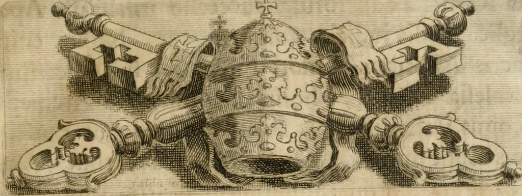 An illustration from Acta canonizationis S. Petri de Alcantara et S. Mariae Magdalenae de Pazzis, 1669, leaf 14