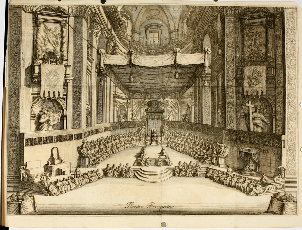 An illustration from Acta canonizationis S. Petri de Alcantara et S. Mariae Magdalenae de Pazzis, 1669, leaf 317