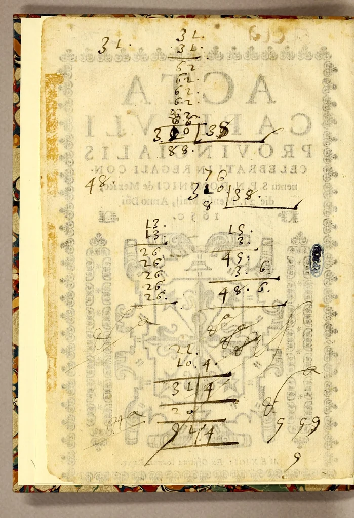 An illustration from Acta Capituli Provincialis celebrati in Regali Conuentu S.P.N. Dominici de Mexico, die 21. mensis Maiij, Anno Dni. 1650, 1650, leaf 6