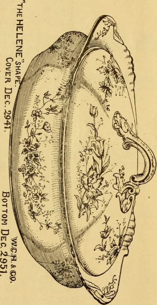 An illustration from Adams and Strickland, importers, wholesale and retail dealers in crockery, china, glassware, etc. / Adams and Strickland., 1891, leaf 13