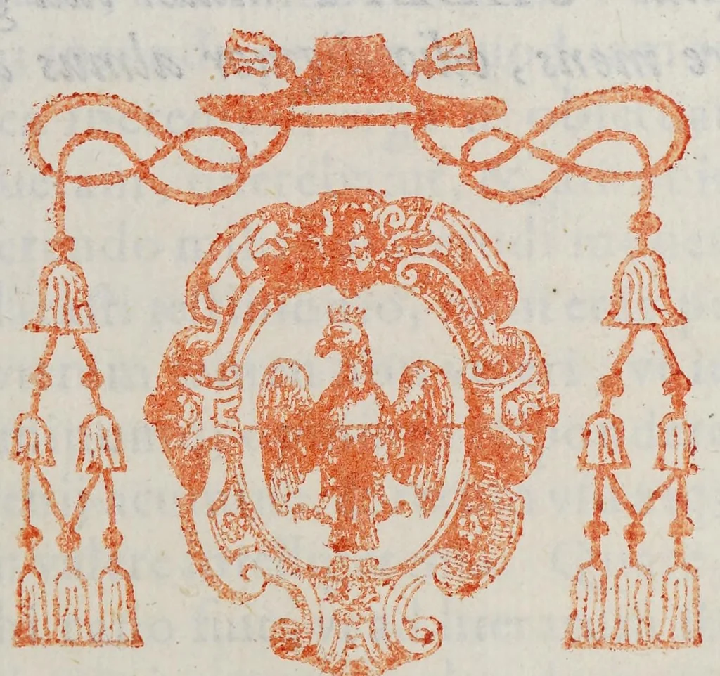 An illustration from Ad Illustriss. et Reverendiss. D.D. Augustinum Valerium, TT. S. Marci S.R.E. cardinalem Episcopumq. Veronae Ampliss., 1586, leaf 7