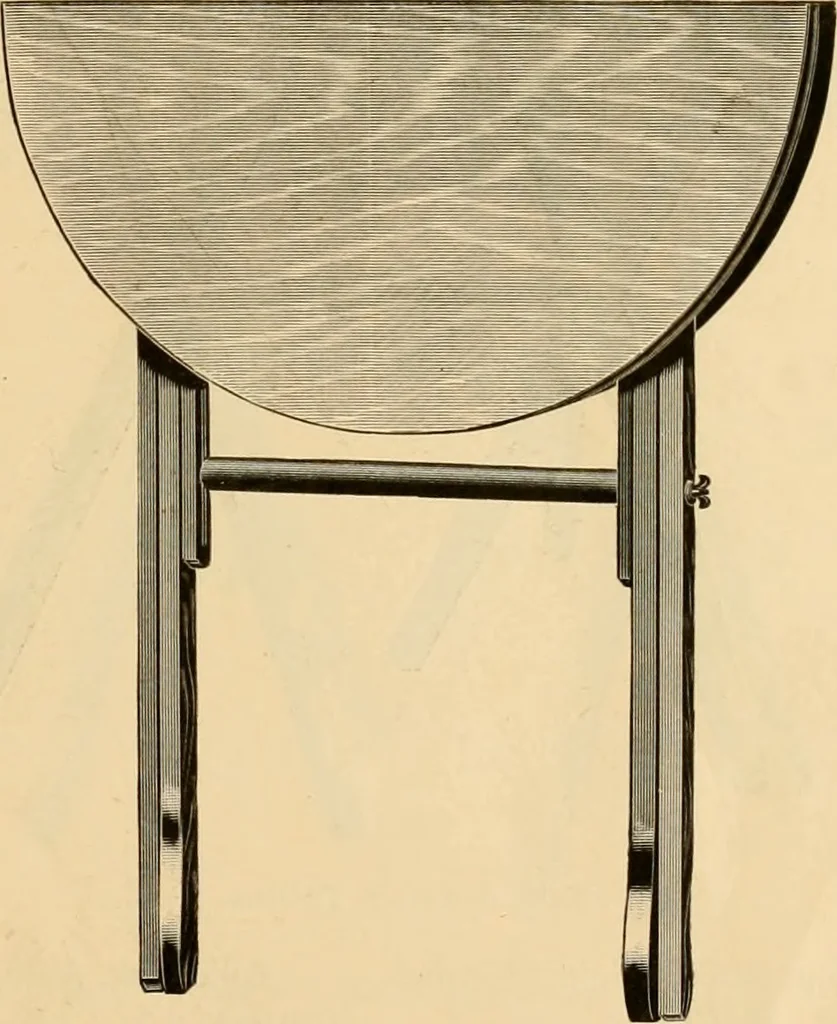 An illustration from Adjustable folding tables and desks., 1892, leaf 10