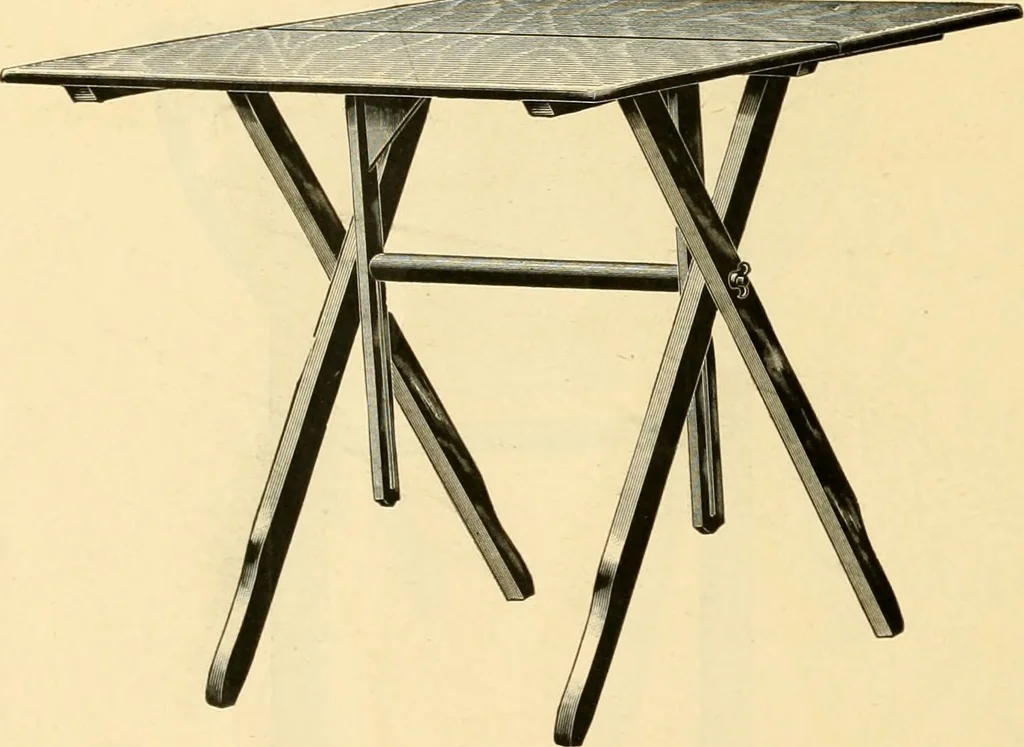 An illustration from Adjustable folding tables and desks., 1892, leaf 11