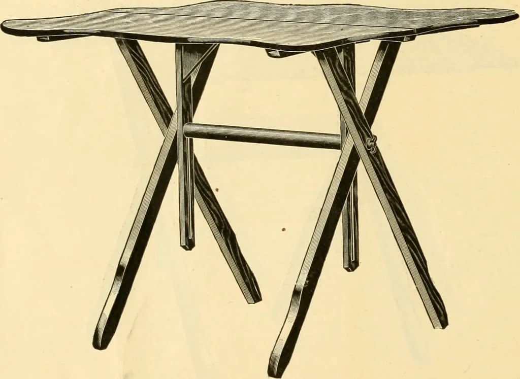 An illustration from Adjustable folding tables and desks., 1892, leaf 13